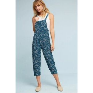 Maeve Tidal Jumpsuit Overalls Blue White Print Small S